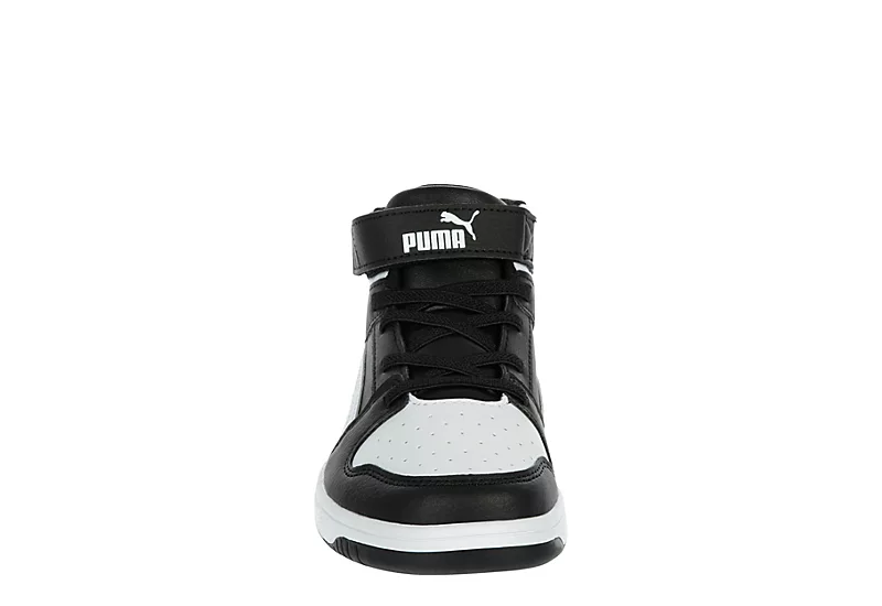 Puma Boys Rebound Layup Sneaker - Black 3 Puma Boys Rebound Layup Sneaker - Black - Image 3