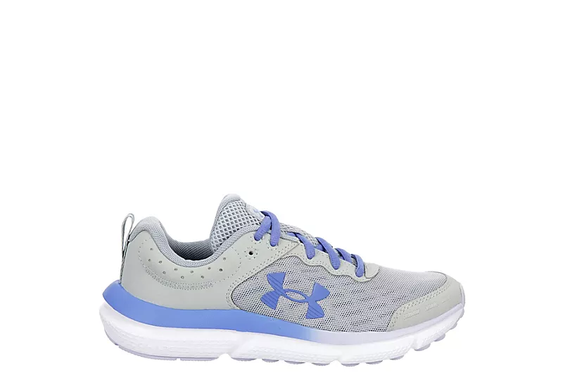 Under Armour Girls Assert 10 Sneaker - Grey 2 Under Armour Girls Assert 10 Sneaker - Grey - Image 2