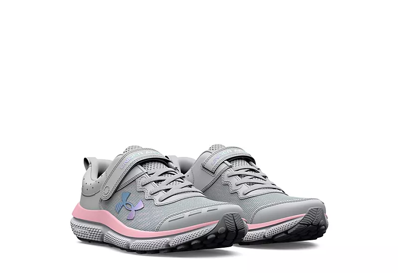 Under Armour Girls Assert 10 Sneaker - Grey 1 Under Armour Girls Assert 10 Sneaker - Grey