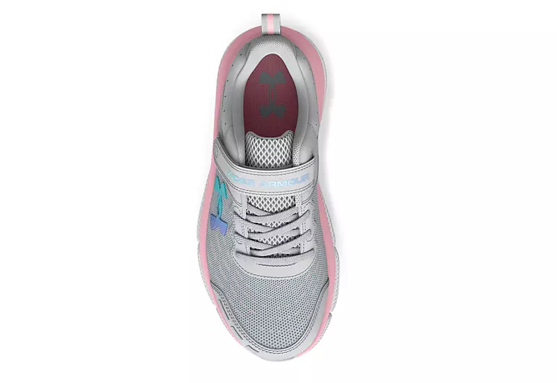 Under Armour Girls Assert 10 Sneaker - Grey 4 Under Armour Girls Assert 10 Sneaker - Grey - Image 4
