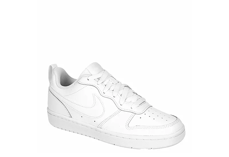 Nike Boys Court Borough 2 Low Top Sneaker - White 1 Nike Boys Court Borough 2 Low Top Sneaker - White