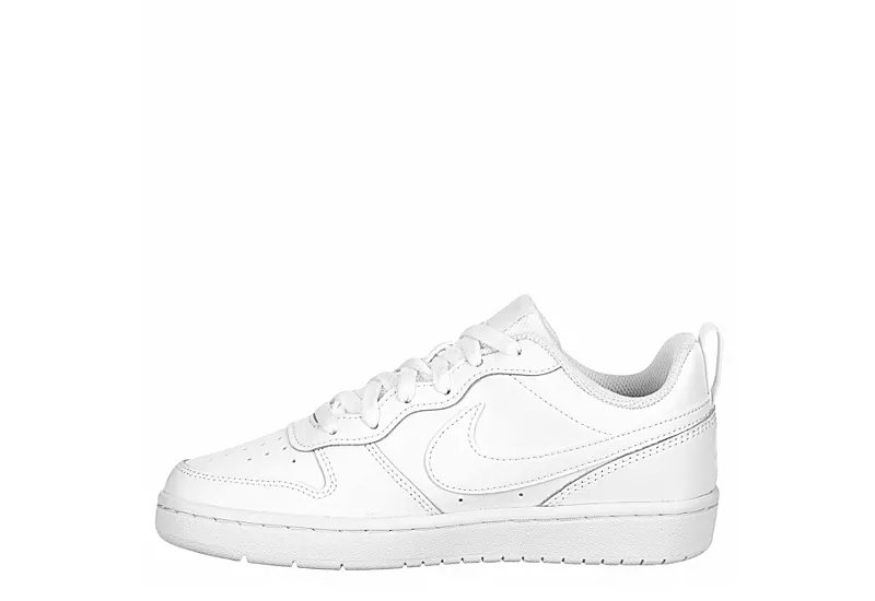 Nike Boys Court Borough 2 Low Top Sneaker - White 4 Nike Boys Court Borough 2 Low Top Sneaker - White - Image 4