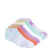 Skechers Girls Low Cut Tie Dye Socks 6 Pairs - Tie-dye