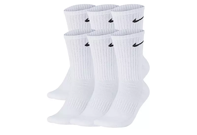 Nike Boys Crew Socks 6 Pairs - White 1 Nike Boys Crew Socks 6 Pairs - White