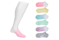 Adidas Girls Superlite Badge Of Sport No Show Socks 6 Pairs - Assorted