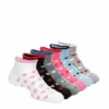 Ladeda Girls Scallop Heart No Show Socks 6 Pairs - White