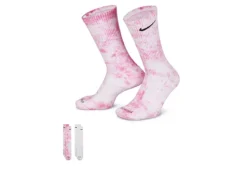 Nike Boys Tie Dye Pinks Crew Socks 2 Pairs - Tie-dye