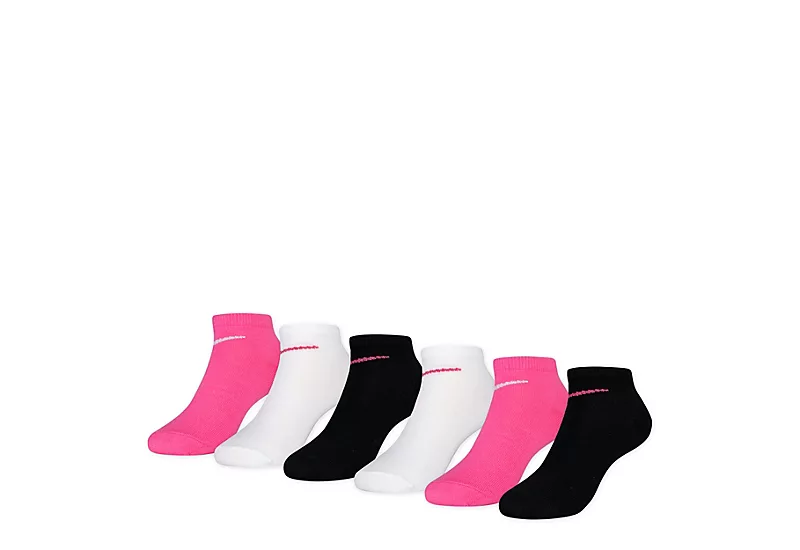Nike Girls Low Cut Socks 6 Pairs - Pink 1 Nike Girls Low Cut Socks 6 Pairs - Pink